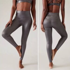 Athleta Elation Ombre Shine Tight Leggings Cropped Size Medium NWT